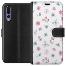 iSecrets - Plånboksfodral till Huawei P20 Pro med Blommor och fjärillar