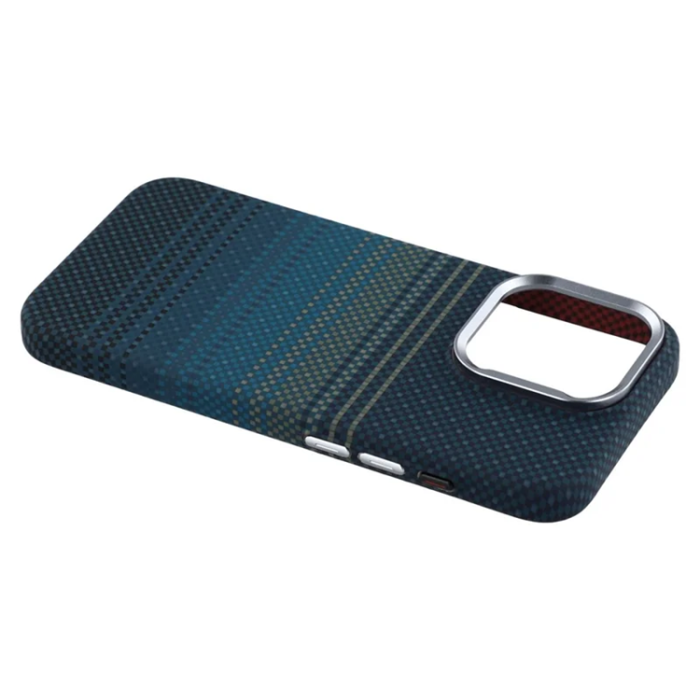 A-One Brand - iPhone 15 Pro Mobilskal Magsafe Kevlar Aramid Fiber - Blå