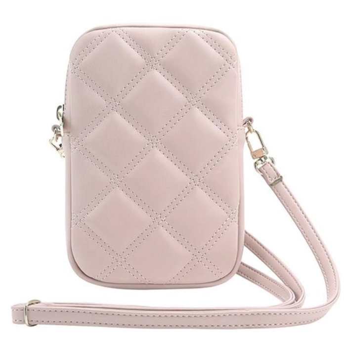 Guess - Guess Mobilväska Zip Quilted 4G - Rosa