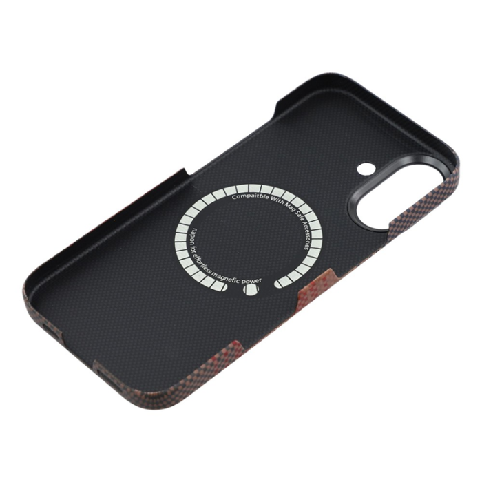 A-One Brand - iPhone 17 Mobilskal MagSafe Aramid Fiber Gradient - Gul