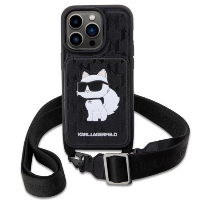 KARL LAGERFELD - Karl Lagerfeld iPhone 14 Pro Halsbandsskal Crossbody Monogram