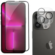 OEM - [2-PACK] iPhone 14 Pro Max Kameralinsskydd i Härdat glas Svart