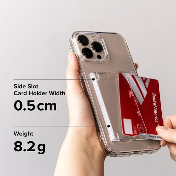 UTGATT1 - Ringke Side Slot Korthållare Smart Phone Plånbok - Transparent