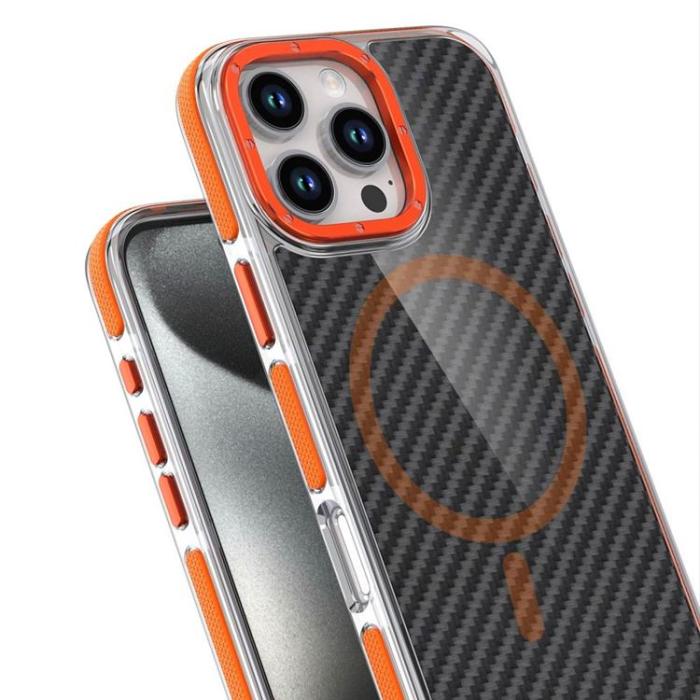 A-One Brand - iphone 16 Pro Mobilskal Megsafe Fiber - Orange