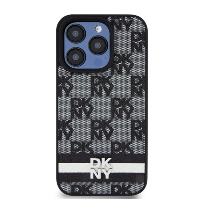 DKNY - DKNY iPhone 14 Pro Max Mobilskal Läder Checkered Mono Pattern