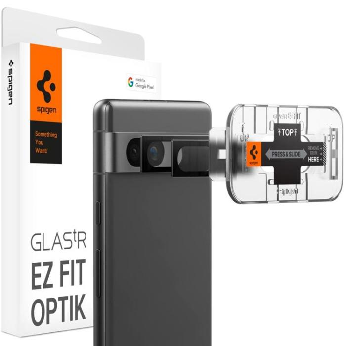 Spigen - Spigen Google Pixel 7A Kameralinsskydd i Härdat glas - Svart