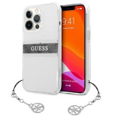 UTGATT5 - Guess Grey Strap Charm Skal iPhone 13 Pro / 13 - Transparent