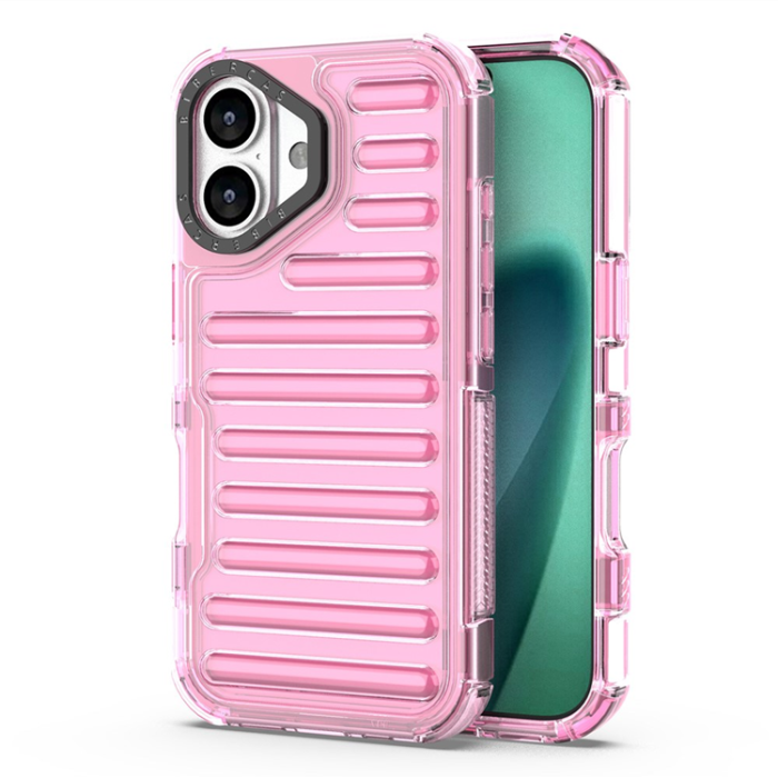 A-One Brand - iPhone 17 Mobilskal Stripe Design Detachable - Ljusrosa