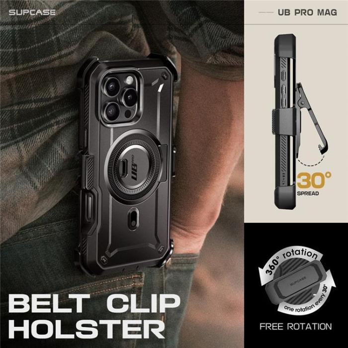 SupCase - Supcase iPhone 16 Pro Max Mobilskal Magsafe UB Pro - Svart