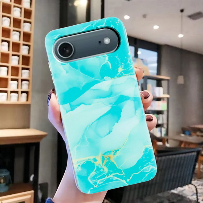 A-One Brand - iPhone Air Mobilskal Marble Pattern Painted TPU - Grön
