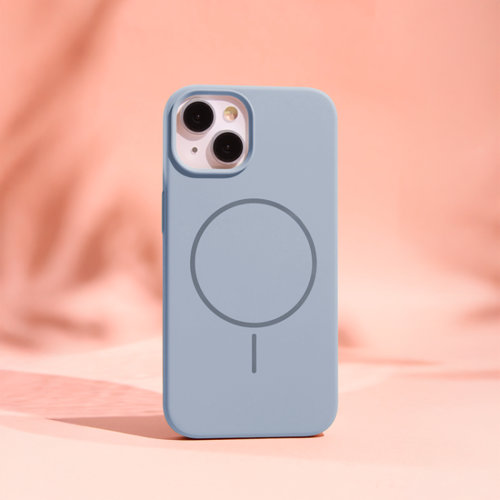 OEM - iPhone 16 Mobilskal MagSafe Silikon Thin - Ljusblått