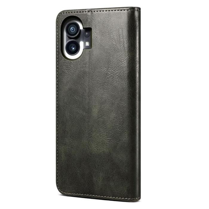 OEM - Nothing Phone 1 Plånboksfodral Crazy Horse Flip - Grön