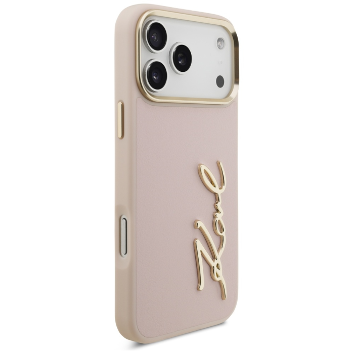 KARL LAGERFELD - Karl Lagerfeld iPhone 17 Pro Mobilskal Script Logo - Rosa