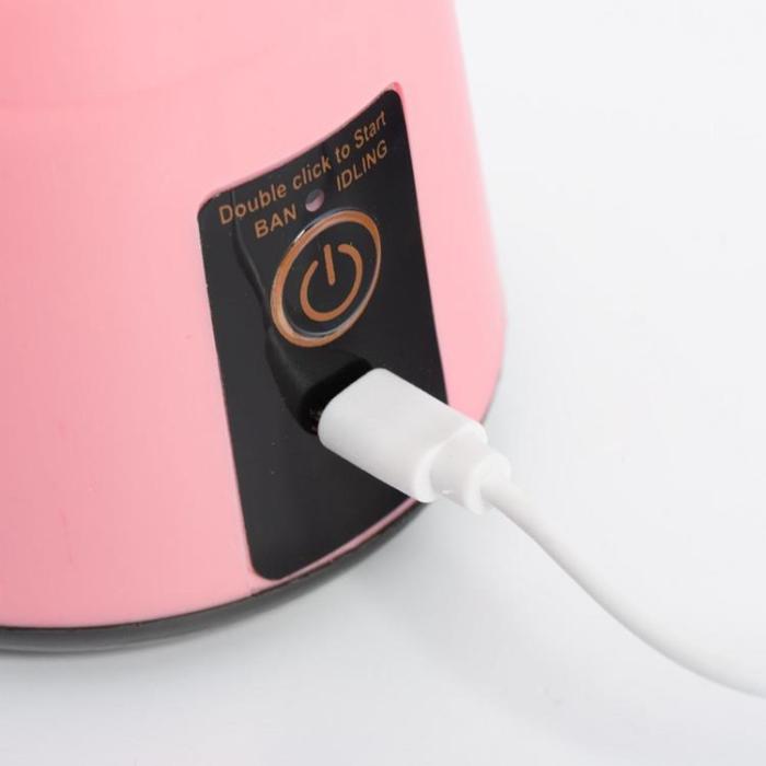 OEM - Bärbar Färsk Fruktmixer för Smoothie 380 ml - Rosa