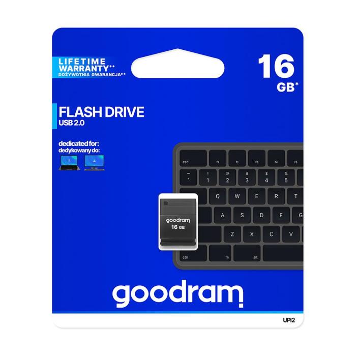 Goodram - Goodram UPI2 16GB USB 2.0 svart pendrive