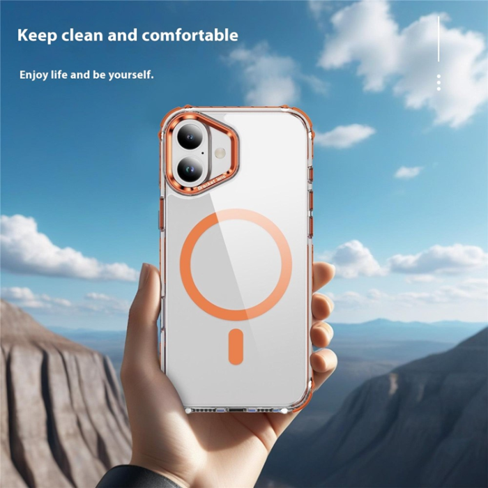 A-One Brand - iPhone 16 Mobilskal MagSafe Kickstand - Orange