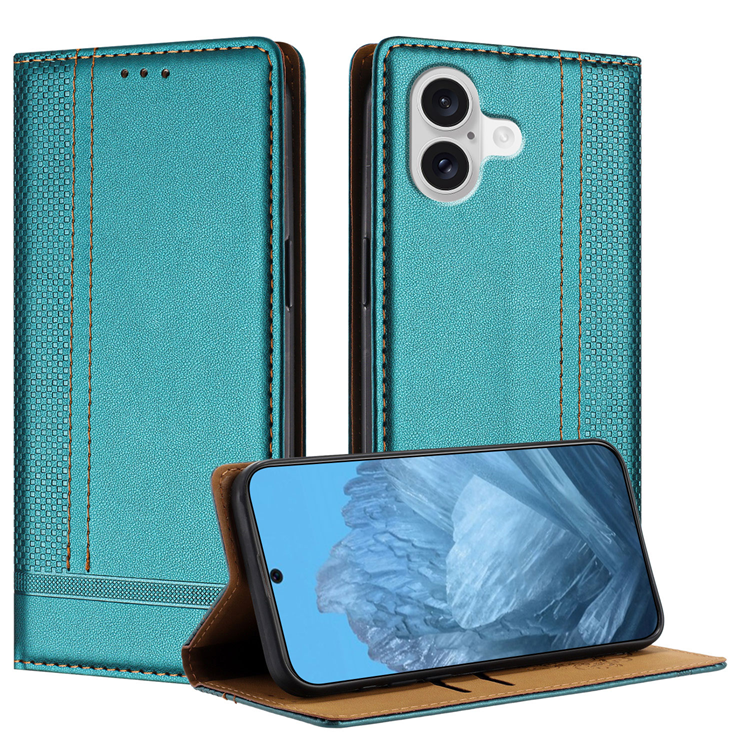 iPhone 17 Plånboksfodral L Shaped Grid Pattern - Grön | 2353 | AlltMobil