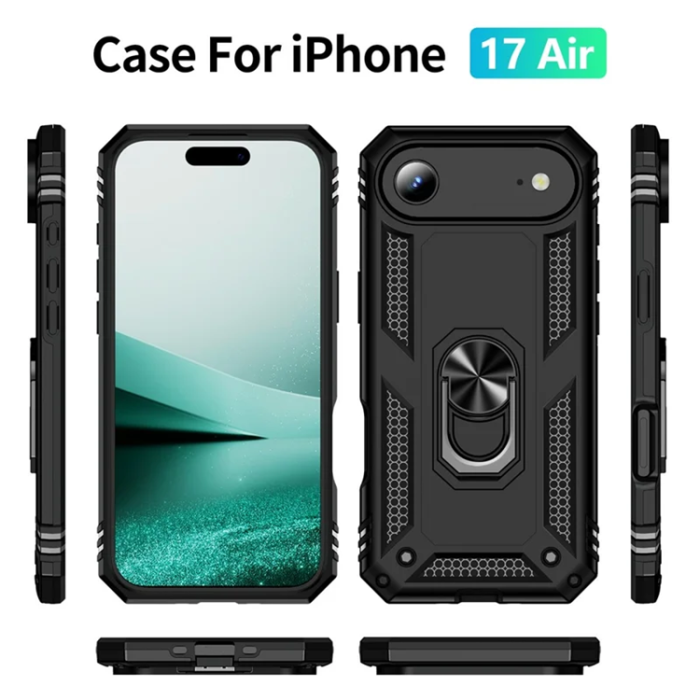 A-One Brand - iPhone 17 Air Mobilskal med Kickstand - Svart