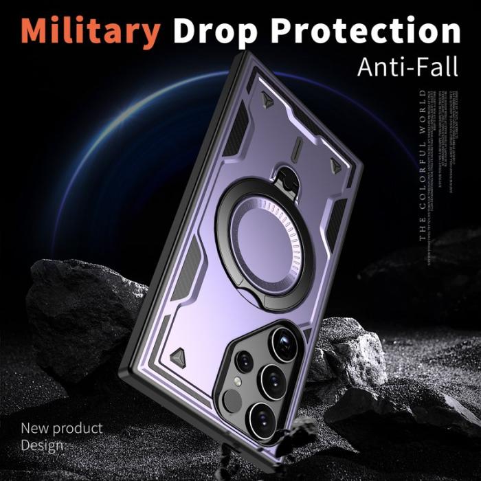 N/A - Mobilskal till Samsung Galaxy S24 Ultra Plast Militärskydd - Lila