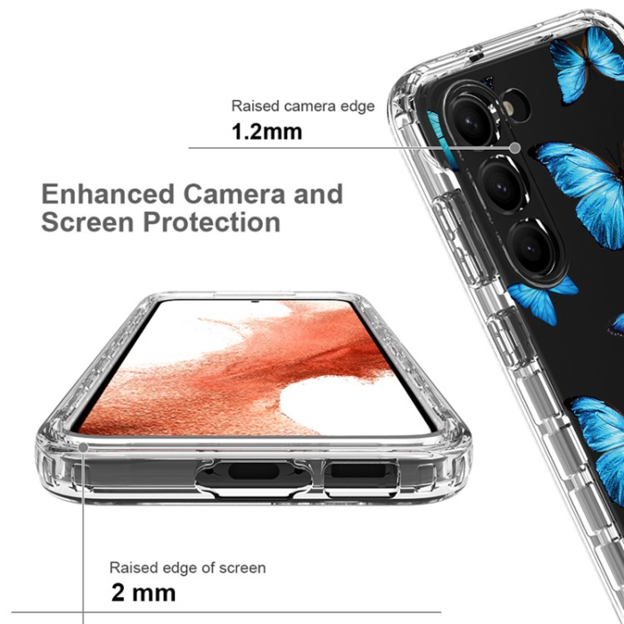 A-One Brand - Galaxy S23 Plus Skal Pattern Printing - Blå Butterfly