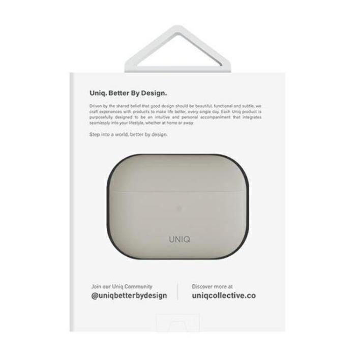 UNIQ - UNIQ AirPods Pro 2 Skal Lino Silikon - Beige Ivory