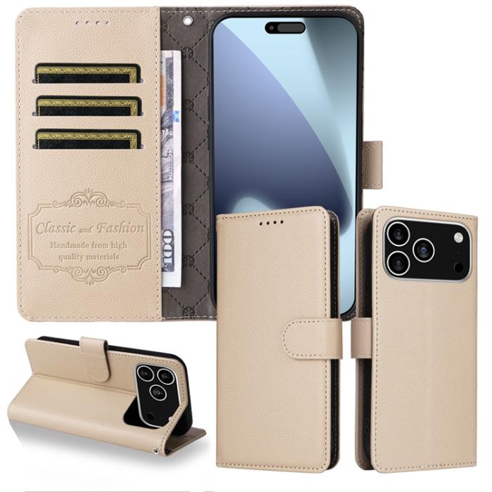 A-One Brand - iPhone 17 Pro Plånboksfodral RFID Blocking med Handledsrem