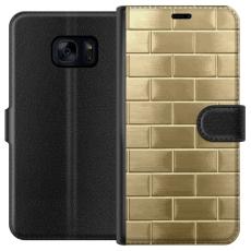iSecrets - Pl&aring;nboksfodral till Samsung Galaxy S7 med Gyllene Murstenar