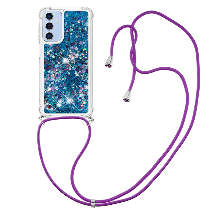 Mobilskal till Galaxy A17 / A26 med Snodd - Blå / Hearts | 2353 | AlltMobil