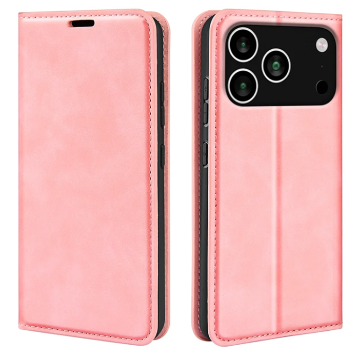 A-One Brand - iPhone 17 Pro Max Plånboksfodral Skin Touch - Rosa