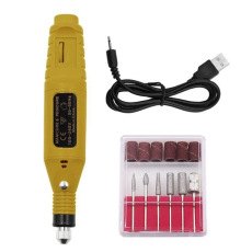 OEM - Elektrisk Nagelfilsset USB Uppladdningsbar - Gul