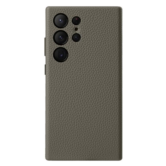 Melkco - MELKCO Mobilskal till Samsung Galaxy S24 Ultra Äkta Läder + PC - Grå