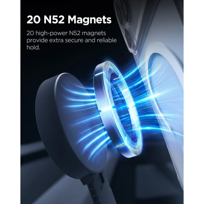Spigen - Spigen Magsafe Magnetisk Instrumentbräda Bilhållare MFT35-1 - Svart