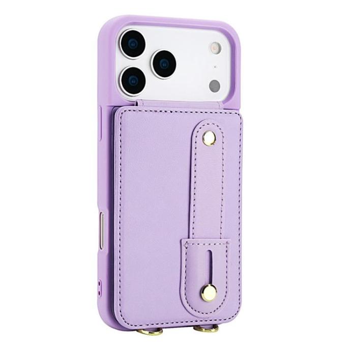 A-One Brand - iPhone 17 Pro Max Mobilskal korthållare Med Axelrem - Lila