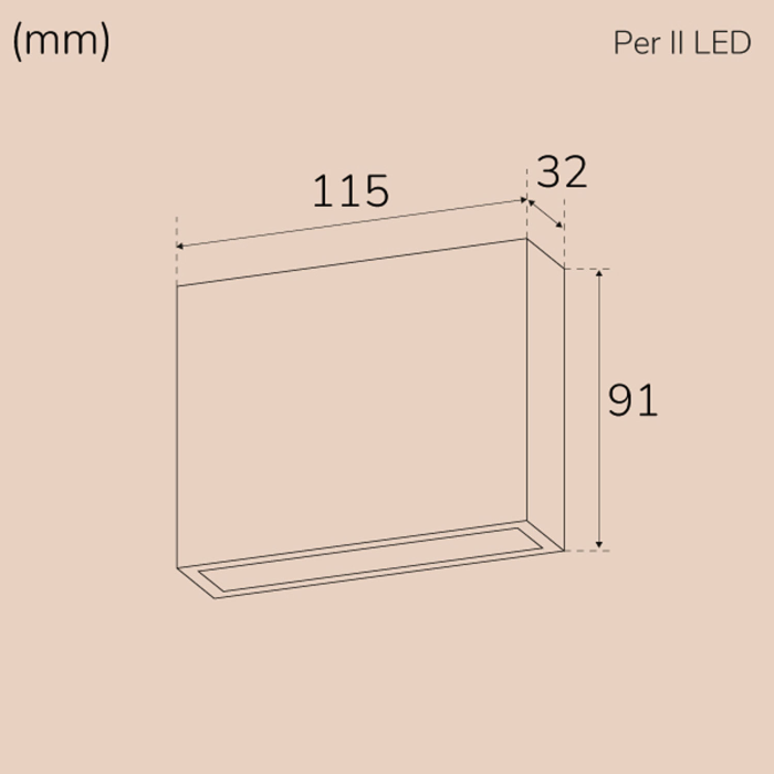 LLITT - LLITT Per II Väggarmatur LED IP54 3000K 6W 430lm - Corten