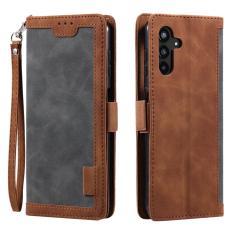 OEM - Samsung Galaxy S26+ Pl&aring;nboksfodral RFID-Skydd Konstl&auml;der St&auml;ll - Gr&aring;