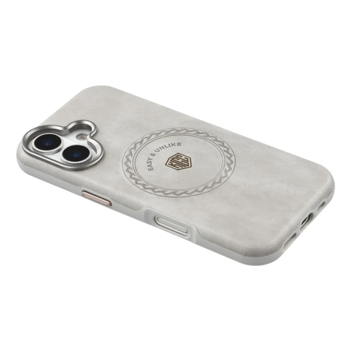 KIGC - KIGC iPhone 17 Mobilskal Magsafe Läder - Grå