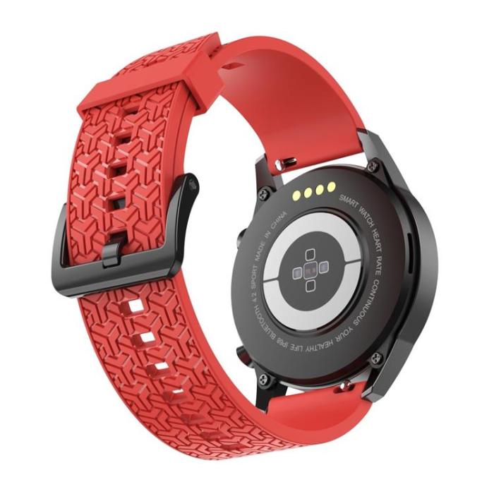OEM - Galaxy Watch (46mm) Armband Strap Y - Röd