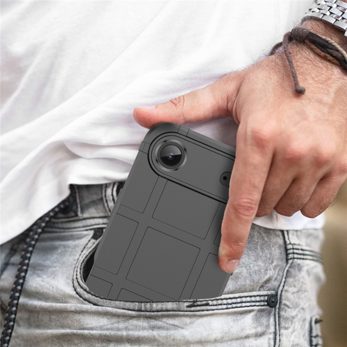 A-One Brand - iPhone Air Mobilskal Grid Design Scratch-Proof Soft TPU - Svart