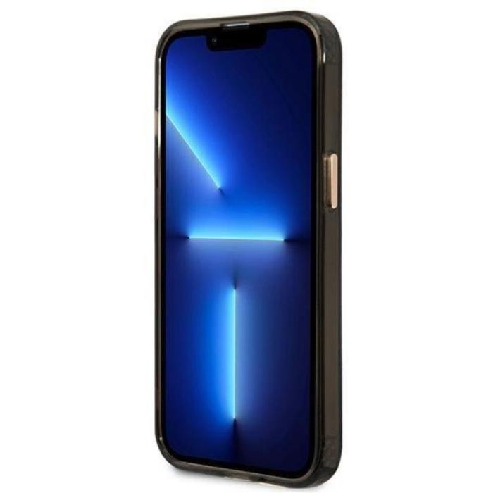 Guess - GUESS iPhone 13 Pro Skal MagSafe Gold Outline Translucent - Svart