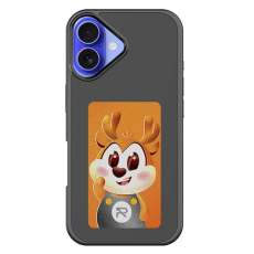 A-One Brand - iPhone 16 Plus Mobilskal NFC DIY Customized HD Smart E-Ink - Svart