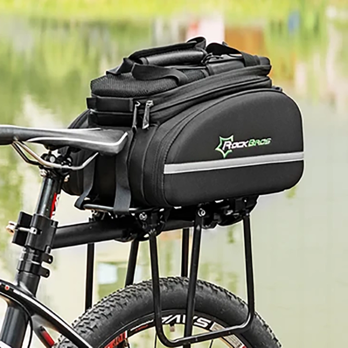 Rockbros - Rockbros A6-03BK Cykelväska för Bagageutrymme 35 L med Utfällbara Fickor