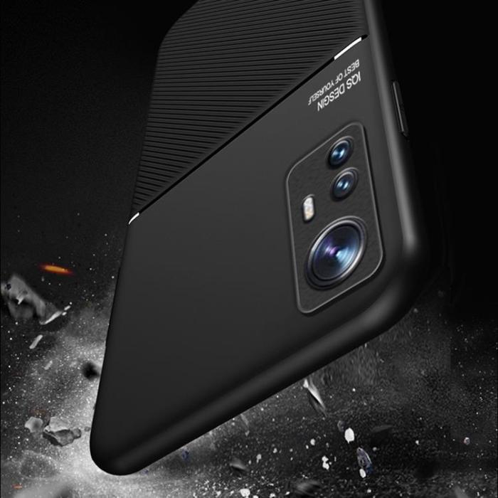 A-One Brand - Imprinted PU Läder Skal Xiaomi 12 Pro - Svart