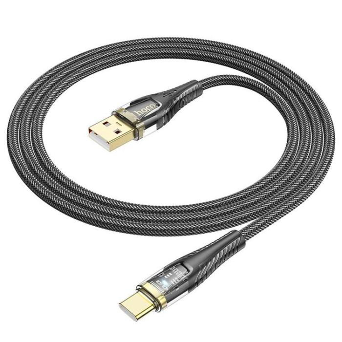 Hoco - HOCO USB-A till USB-C Kabel 2.4A 1.2m U121 - Svart