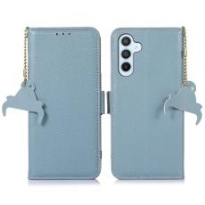 OEM - Mobilfodral f&ouml;r Samsung Galaxy S26 Plus &Auml;kta l&auml;der RFID - Bl&aring;