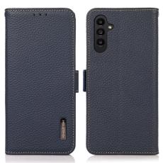 KHAZNEH - KHAZNEH Mobilfodral f&ouml;r Samsung Galaxy S26 Plus &Auml;kta l&auml;der RFID - Bl&aring;