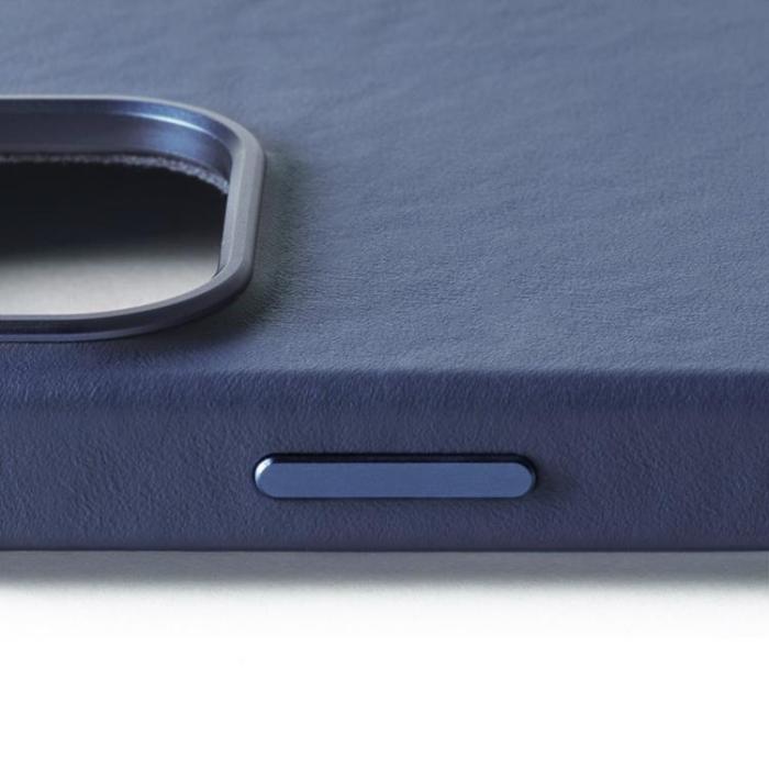 Mujjo - Mujjo iPhone 16 Pro Mobilskal MagSafe Läder - Blå