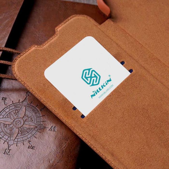 Nillkin - Nillkin Galaxy A73 Fodral Qin läder Holster - Brun