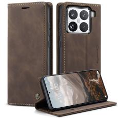 Caseme - CASEME 013 Pl&aring;nboksfodral f&ouml;r Xiaomi 15 Pro - KonstL&auml;der - Kaffe