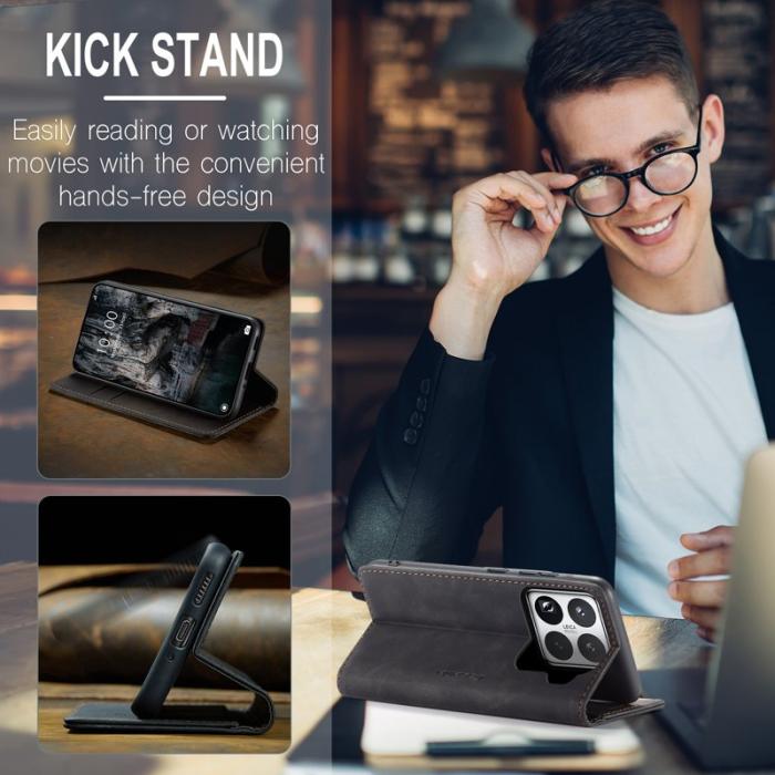 Caseme - CASEME 013 Plånboksfodral för Xiaomi 15 Pro - KonstLäder - Svart