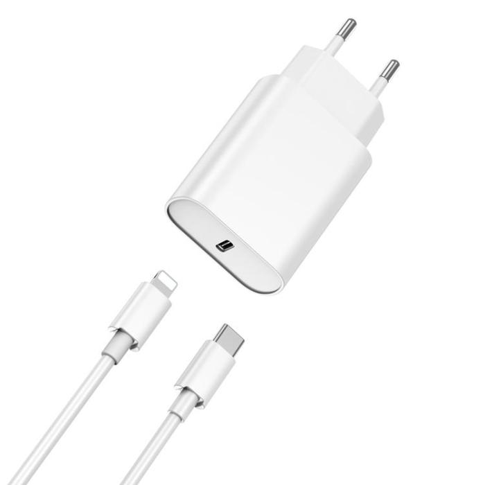 WIWU - WIWU Snabbladdare 20W USB-C med Lightning Kabel Wi-U001 PD